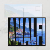 Amalfi Coast Typografy Modern Foto Travel Postkarte (Vorne/Hinten)