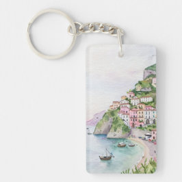 Amalfi Coast Watercolor Schlüsselanhänger