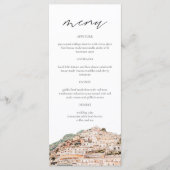 AMALFI COAST Watercolor Wedding Menu Cards Menükarte (Vorderseite)