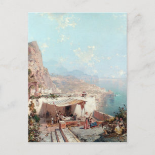 Amalfi, der Golf von Salerno von Franz Richard Postkarte