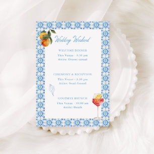 Amalfi Dolce Vita Italien Hochzeitswochenende Begleitkarte