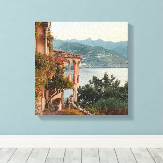 Amalfi Dreamscape Stretched Canvas Print Leinwanddruck (Insitu (Holzboden))