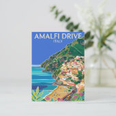 Amalfi Drive Italien Postkarte (Stehend Vorderseite)