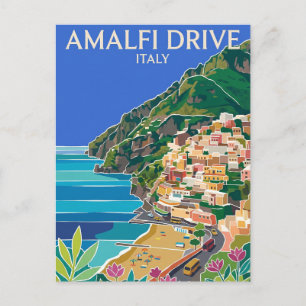 Amalfi Drive Italien Postkarte