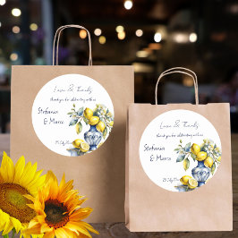 Amalfi Gastgeschenke Hochzeiten Runder Aufkleber