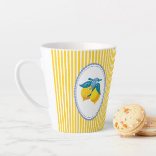 Amalfi-Gelbe Zitronen im mediterranen Stil Milchtasse