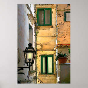 Amalfi-Hintergassen Poster