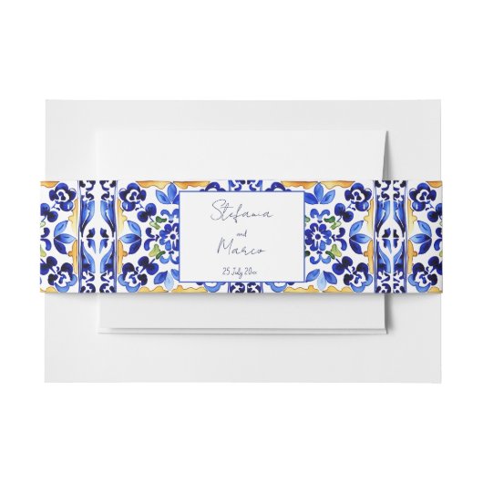 Amalfi - Hochzeit der Zitronen Einladungsbanderole (Vorderseite Beispiel)