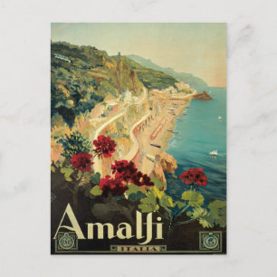 Amalfi Italia Vintag Italien Postkarte