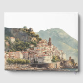 Amalfi Italian Watercolor Wedding Gästebuch (Rückseite)