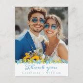 Amalfi Italian Wedding Mediterranea Vielen Dank Postkarte (Vorderseite)