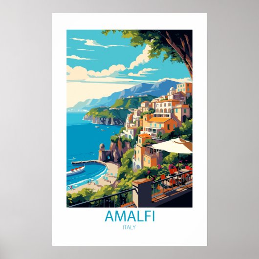 Amalfi Italien Berühmte Sehenswürdigkeiten Poster (Vorne)