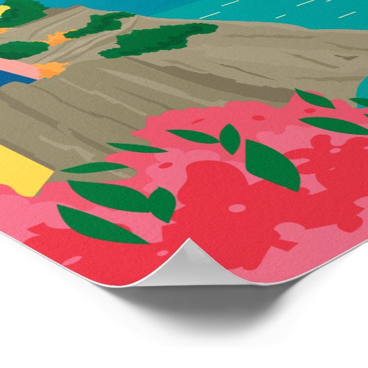 Amalfi Italien Berühmter Reiseort Poster (Ecke)