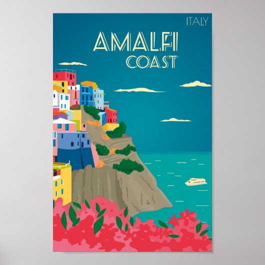 Amalfi Italien Berühmter Reiseort Poster (Vorne)