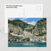 Amalfi Italien Design Poster Postkarte (Vorne/Hinten)