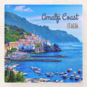 Amalfi Italien Europe Vintage Travel Fotografy Glasuntersetzer (Vorderseite)