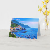 Amalfi Italien Foto Art Karte (Gelbe Blume)