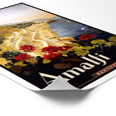Amalfi Italien Italia Vintage Travel Poster (Ecke)