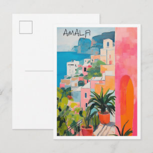 Amalfi Italien Reise Stadt Ästhetik Postkarte