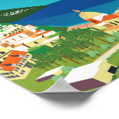 Amalfi Italien Reiseplakat Italienische Stadt Mitt Poster (Ecke)