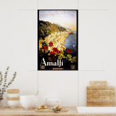 Amalfi, Italien Reiseplakat Poster (Küche)