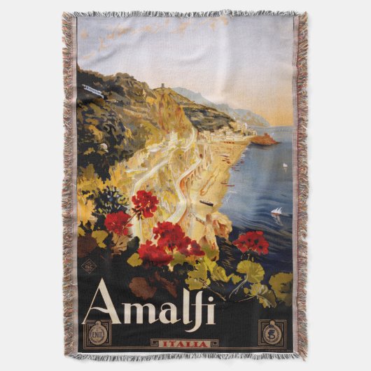 Amalfi Italien Reiseplaner Kunst Grafik Decke (Vorderseite Vertikal)