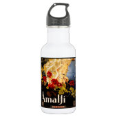 Amalfi Italien Reiseplaner Kunst Grafik Edelstahlflasche (Vorderseite)