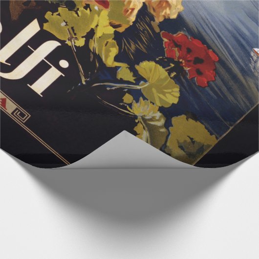 Amalfi Italien Reiseplaner Kunst Grafik Geschenkpapier (Ecke)