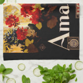 Amalfi Italien Reiseplaner Kunst Grafik Geschirrtuch (Gefaltet)