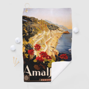 Amalfi Italien Reiseplaner Kunst Grafik Golfhandtuch