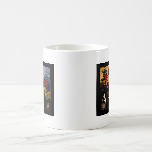Amalfi Italien Reiseplaner Kunst Grafik Kaffeetasse (Mittel)