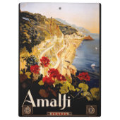 Amalfi Italien Reiseplaner Kunst Grafik Klemmbrett (Rückseite)