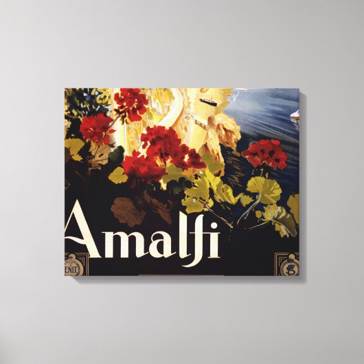 Amalfi Italien Reiseplaner Kunst Grafik Leinwanddruck (Vorderseite)