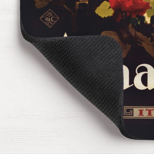 Amalfi Italien Reiseplaner Kunst Grafik Mousepad (Ecke)