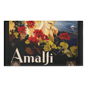 Amalfi Italien Reiseplaner Kunst Grafik Namenschild