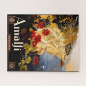 Amalfi Italien Reiseplaner Kunst Grafik Puzzle (Horizontal)