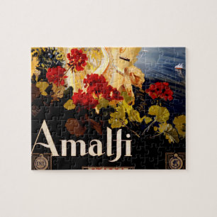 Amalfi Italien Reiseplaner Kunst Grafik Puzzle