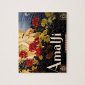 Amalfi Italien Reiseplaner Kunst Grafik Puzzle (Vertikal)