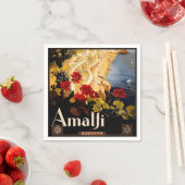 Amalfi Italien Reiseplaner Kunst Grafik Serviette (Beispiel)