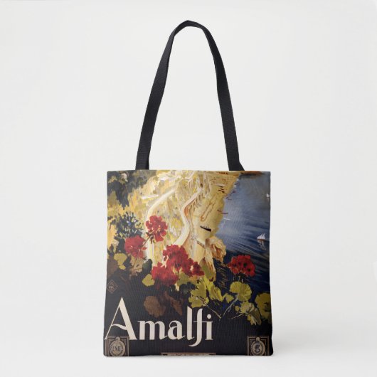 Amalfi Italien Reiseplaner Kunst Grafik Tasche (Vorderseite)