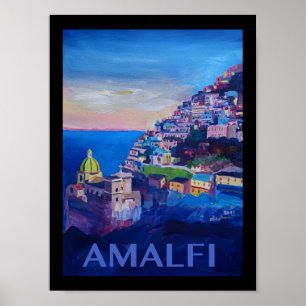 Amalfi Italien Retro-Poster Poster