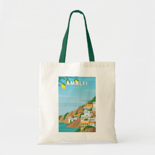 Amalfi Italien Retro Reise Kunst Vintage Tragetasche