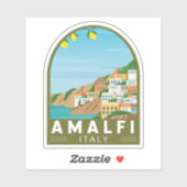 Amalfi Italien Retro Reisen Vintag Aufkleber (Blatt)