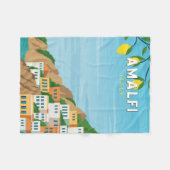 Amalfi Italien Retro Reisen Vintag Fleecedecke (Vorderseite (Horizontal))