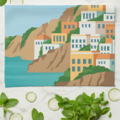 Amalfi Italien Retro Reisen Vintag Geschirrtuch (Gefaltet)
