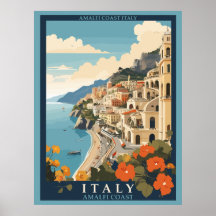 Amalfi Italien Retro Reisen Vintag
