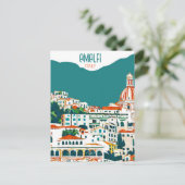 Amalfi Italien Retro Reisen Vintag Postkarte (Stehend Vorderseite)