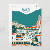 Amalfi Italien Retro Reisen Vintag Postkarte (Vorne/Hinten)
