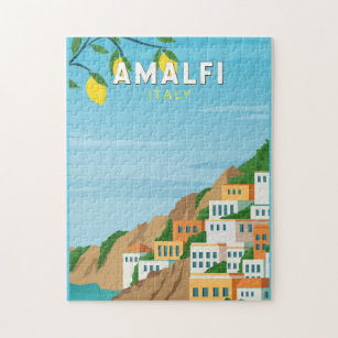 Amalfi Italien Retro Reisen Vintag Puzzle