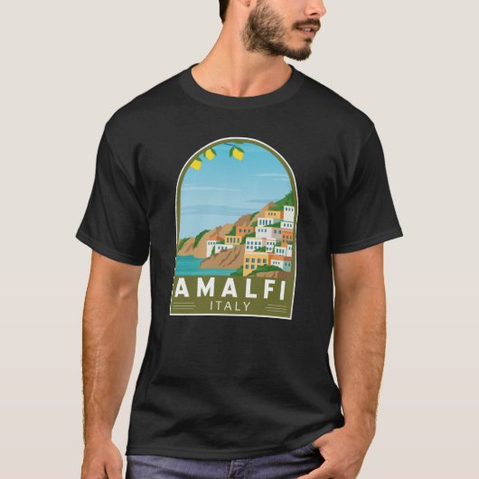 Amalfi Italien Retro Reisen Vintag T-Shirt (Vorderseite)